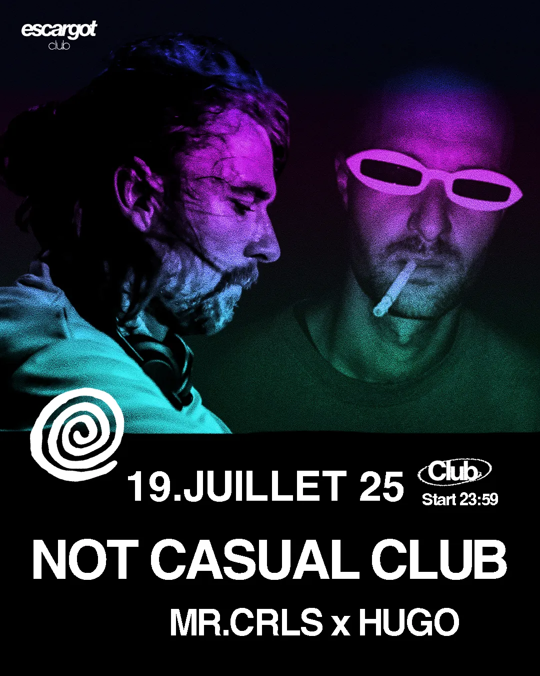 NOT CASUAL CLUB: MR.crls x HUGO @ escargot club 