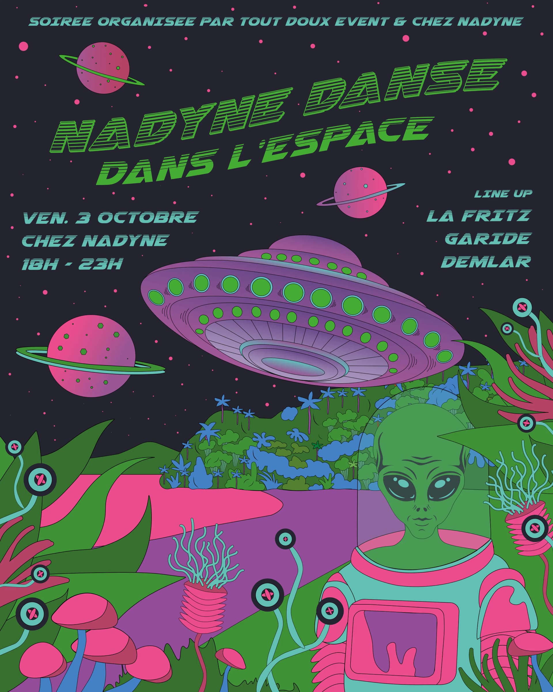Nadyne danse dans l'espace 