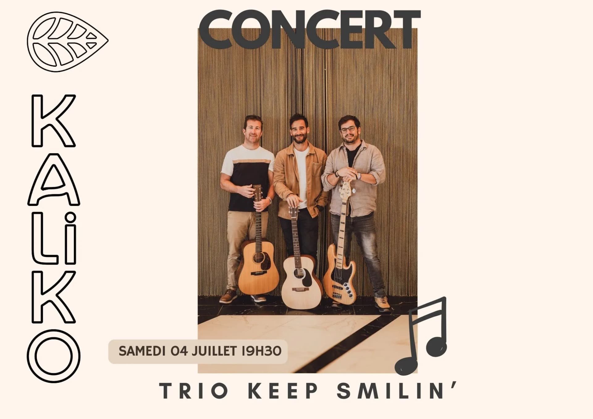 trio keep smilin'