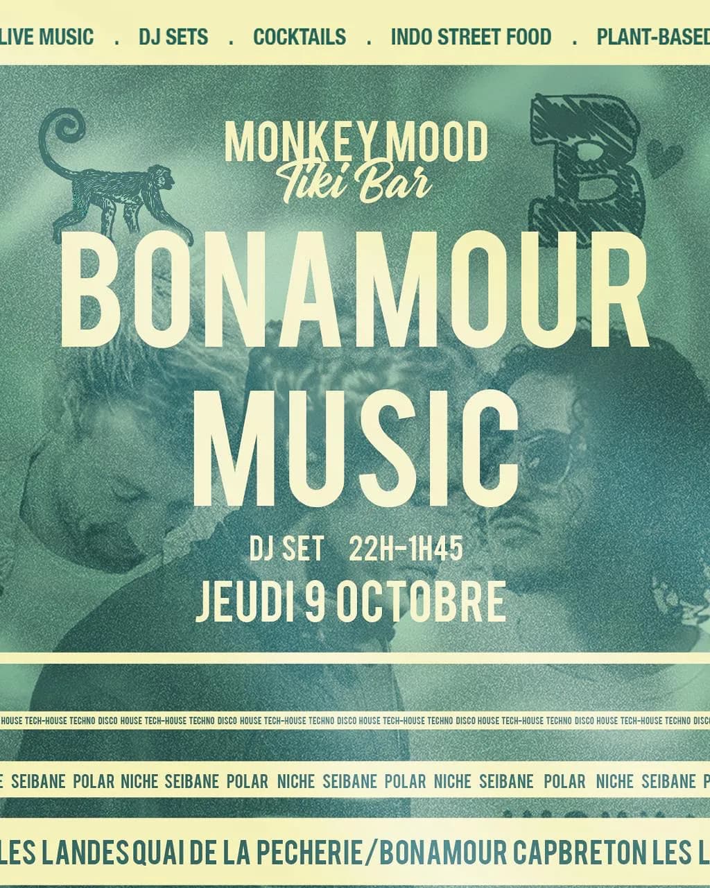 Monkey mood techno party