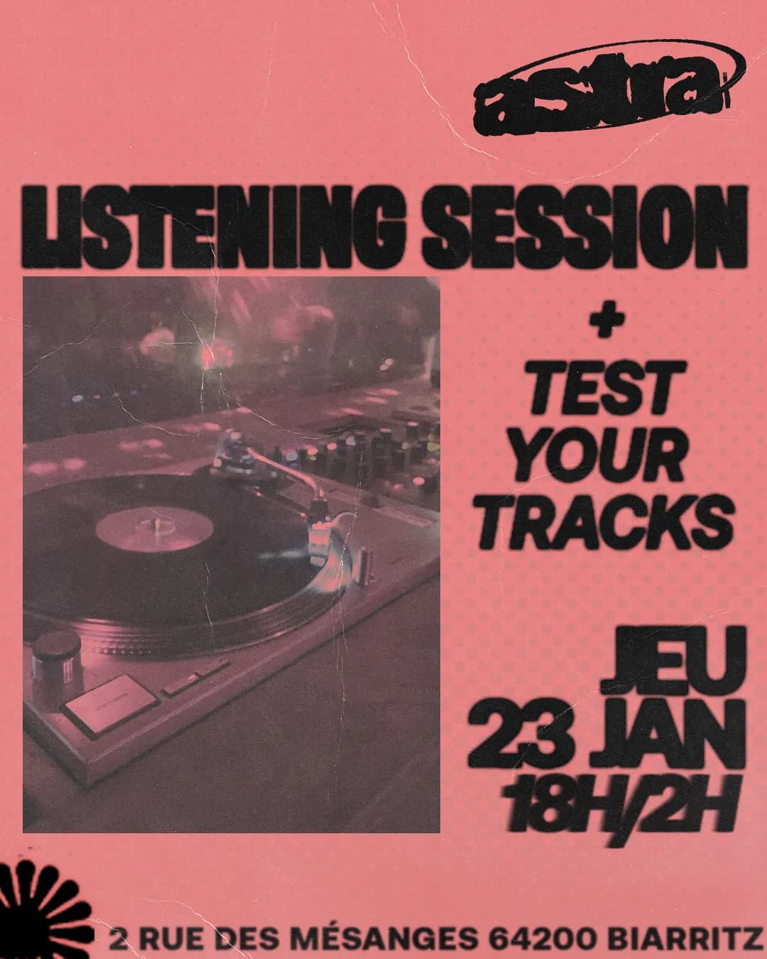 LISTENING SESSION + TEST YOUR TRACKS