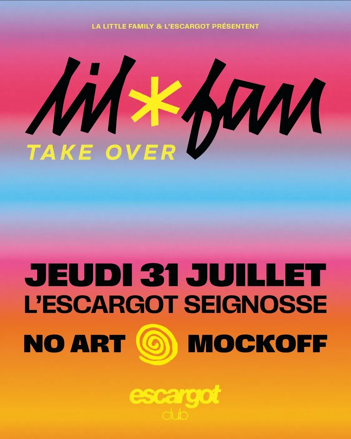 lil fam take over: no art & Mockoff @ Escargot club