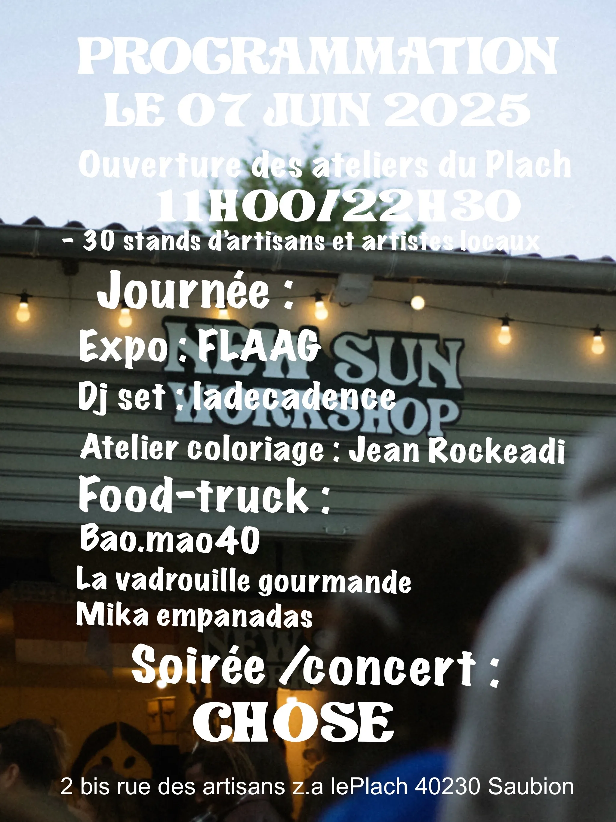 Ouverture des ateliers du Plach Saubion 