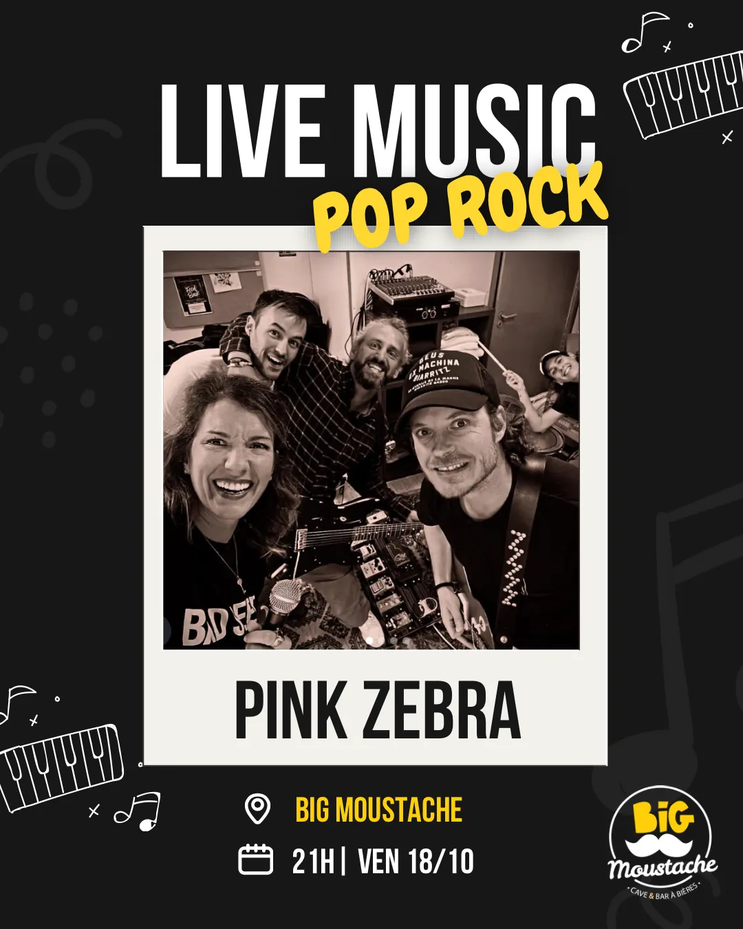 Pink zebra en live 