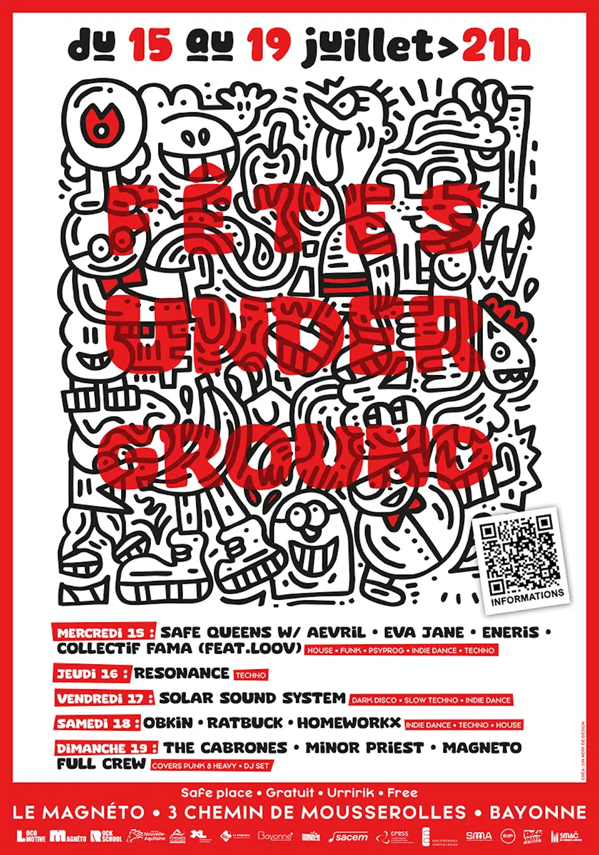FÊTES UNDERGROUND - THE CABRONES • MINOR PRIEST - MAGNETO FULL CREW