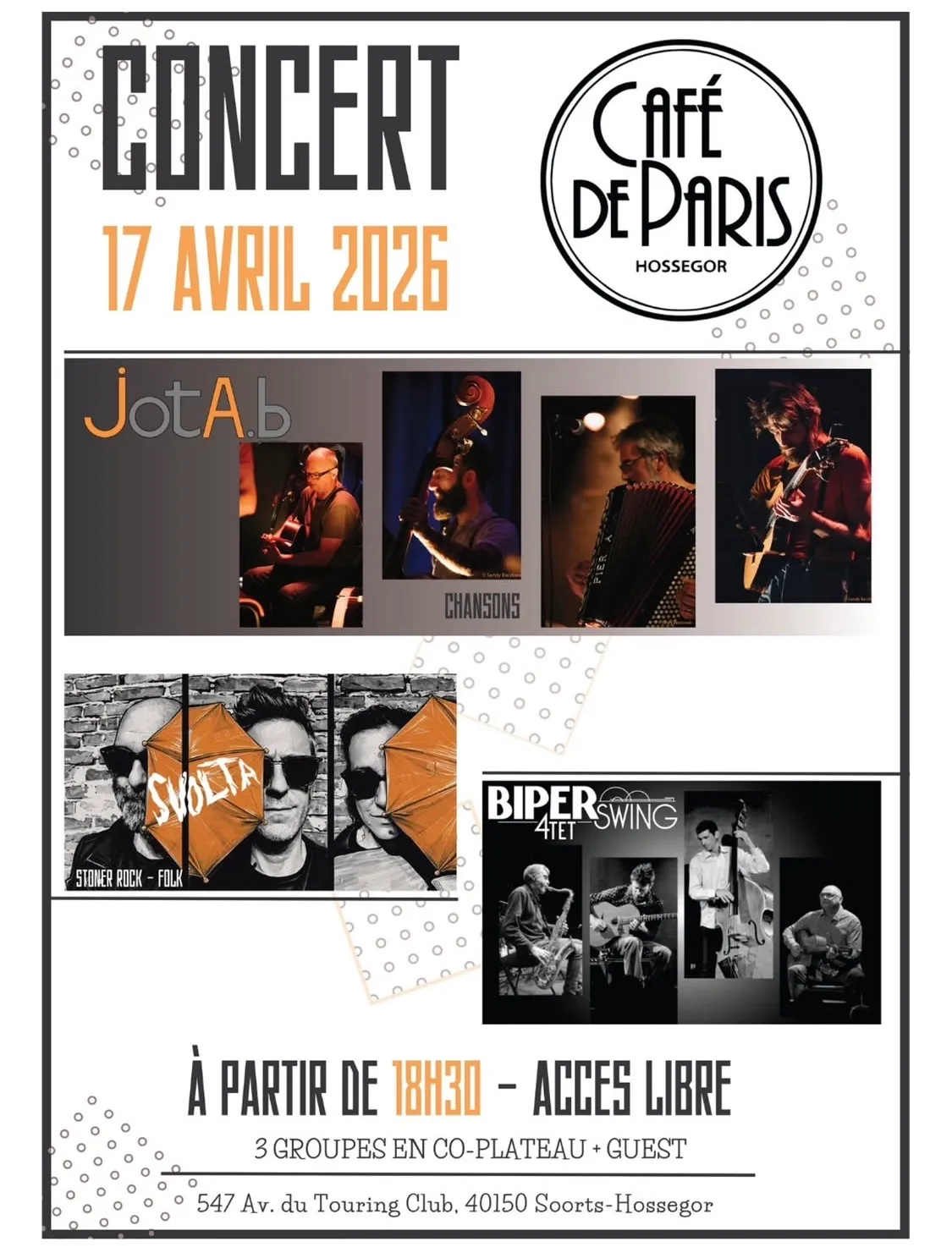 Concert jota.b / svolta /biperswing