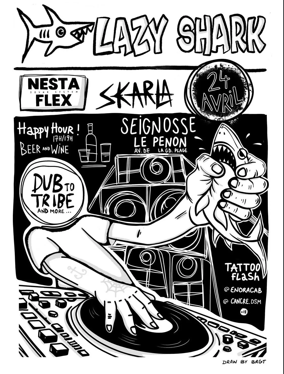 Lazy shark dj set & soundsystem skarla nesta flex 