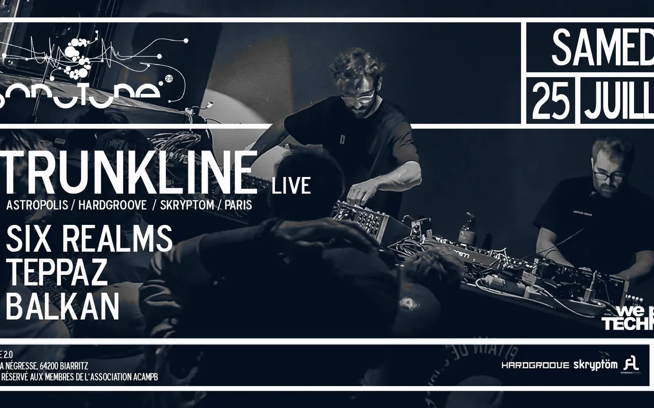 WE PLAY techno  avec trunkline live (Astropolis / hardgroove/ paris)