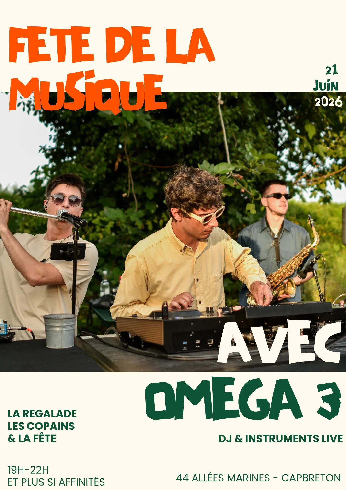 DJ set & Instruments Live avec Omega 3 - Chez Dodue