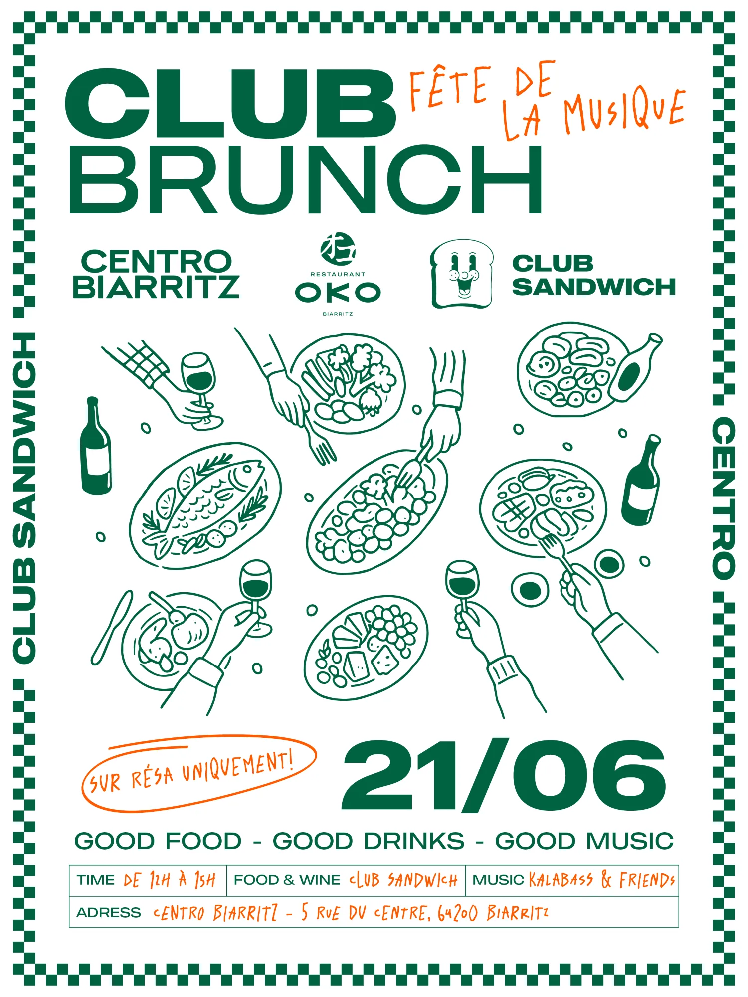 Club sandwich brunch
