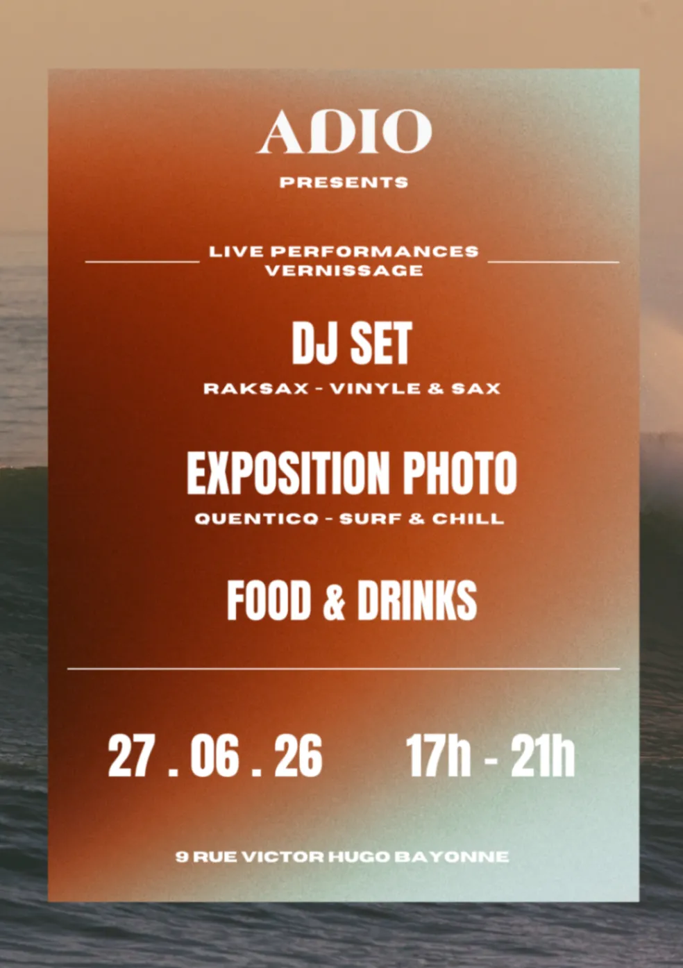 DJ SET & EXPO PHOTO - VINYLE, SAXOPHONE LIVE & VERNISSAGE 