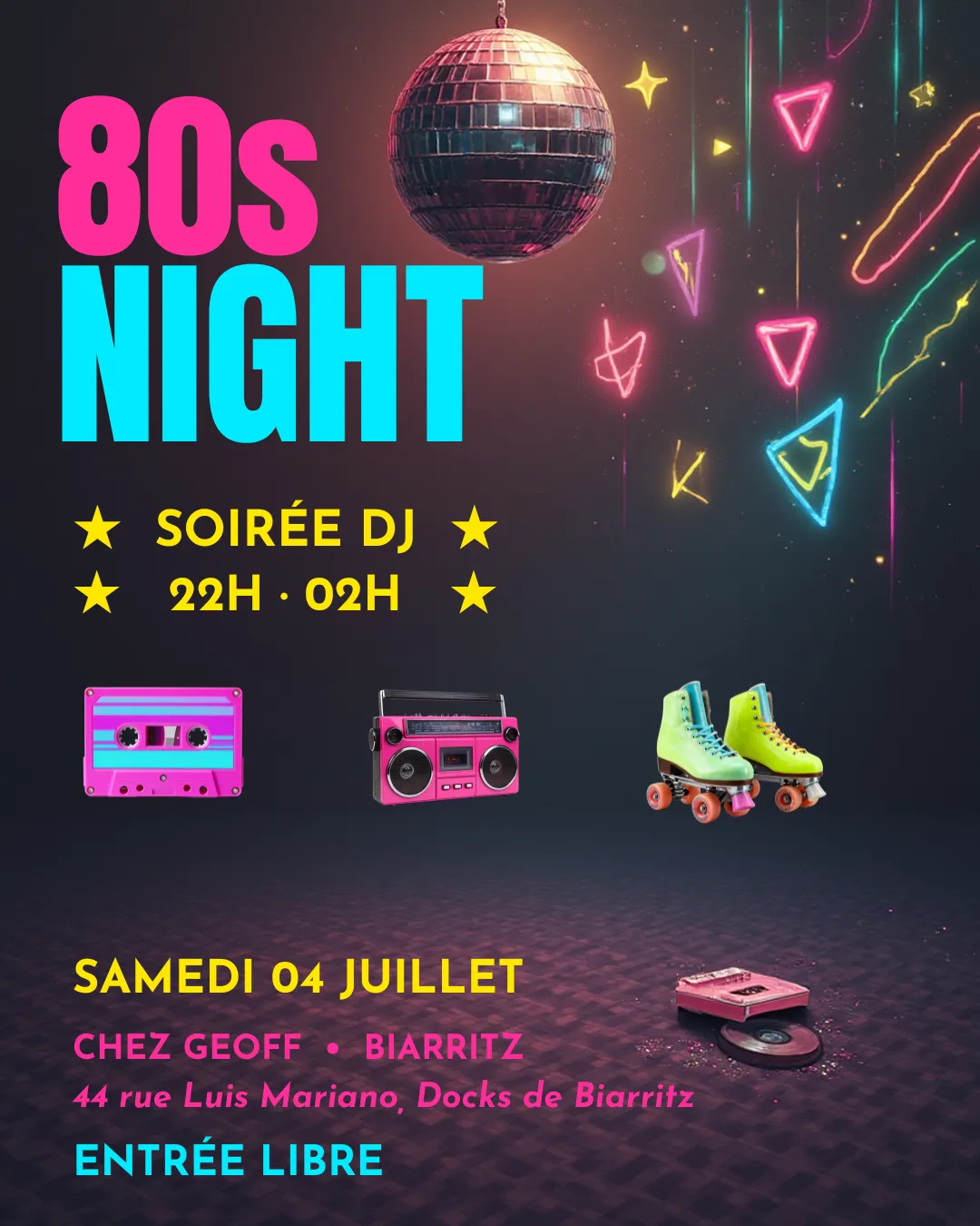 Soirée Années 80's