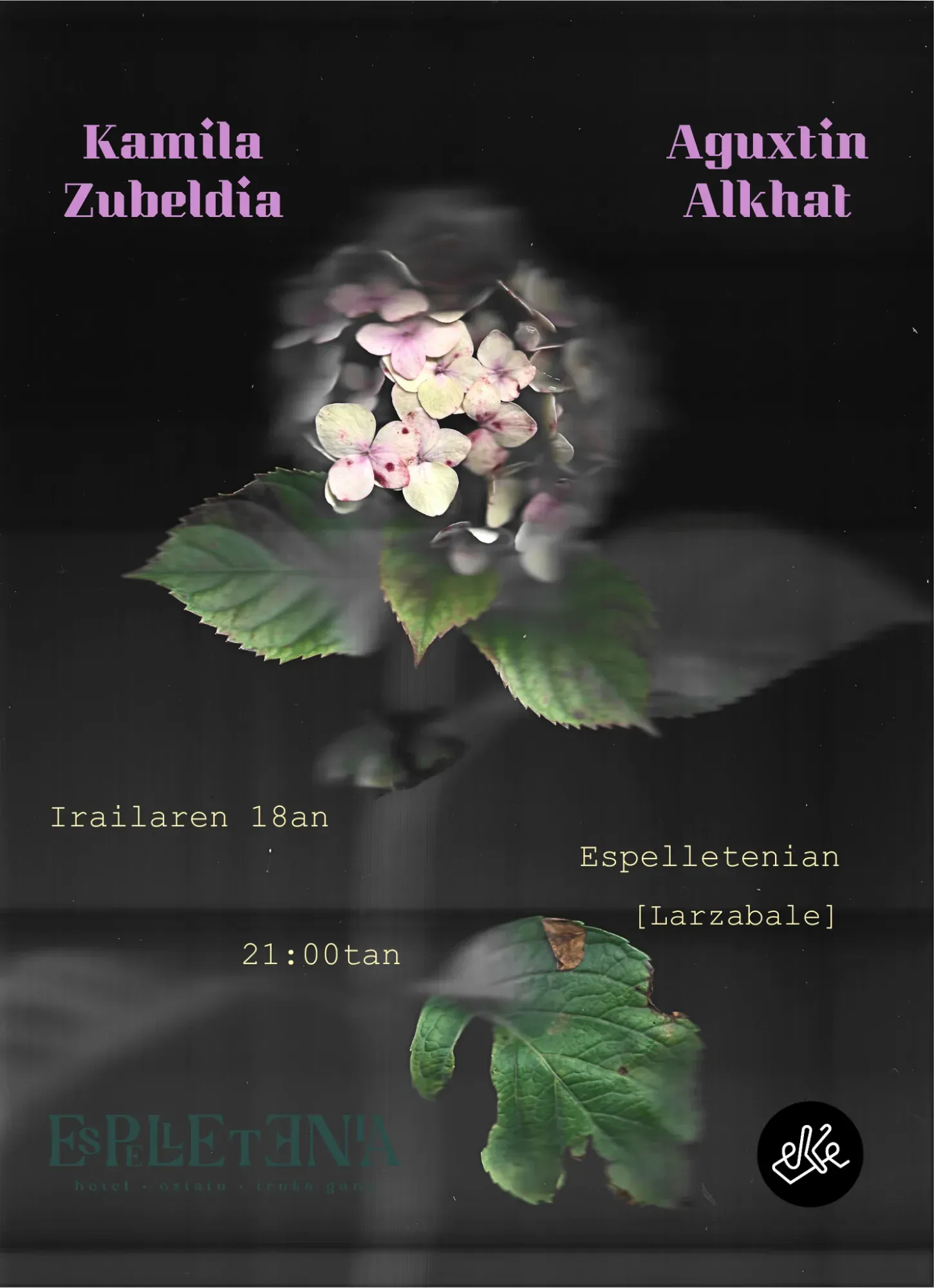 Aguxtin Alkhat eta Kamila Zubeldia kontzertuan