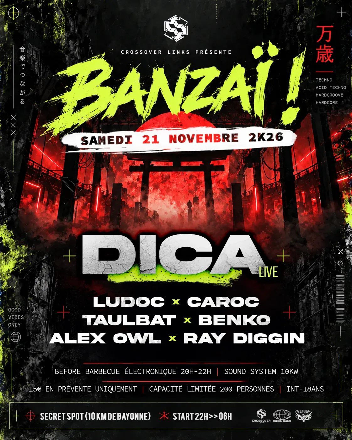 Banzaï w/ dica (live acid techno)