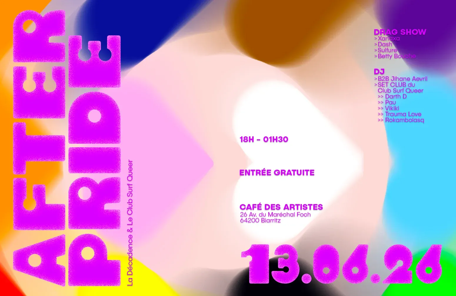 AFTER PRIDE 2026 — LA DÉCADENCE x LE CLUB SURF QUEER